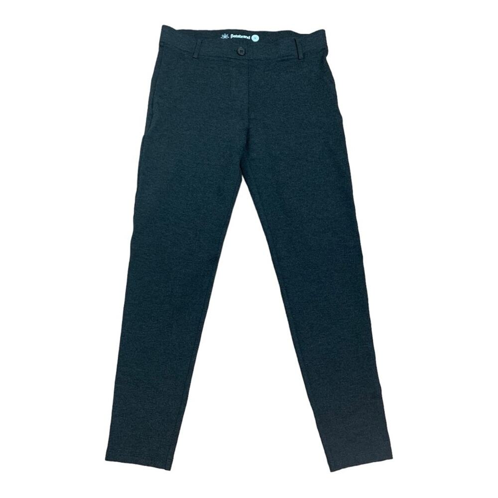 Betabrand women's medium dark gray skinny fit pull on trousers business career
